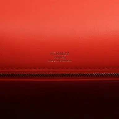 HERMÈS Hermes Kelly Sellier 28 Sanguine Swift and Ecru-Sanguine Toile H Canvas Palladium Hardware | Thumbnail 7 HERMÈS Hermes Kelly Sellier 28 Sanguine Swift and Ecru-Sanguine Toile H Canvas Palladium Hardware | Thumbnail 7