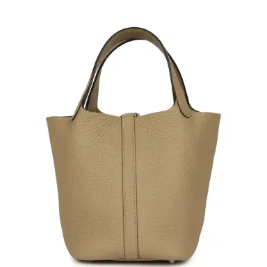 HERMÈS Hermes Picotin Lock 18 Trench Clemence Palladium Hardware | Thumbnail 4 HERMÈS Hermes Picotin Lock 18 Trench Clemence Palladium Hardware | Thumbnail 4