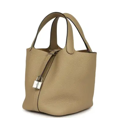 HERMÈS Hermes Picotin Lock 18 Trench Clemence Palladium Hardware | Thumbnail 5 HERMÈS Hermes Picotin Lock 18 Trench Clemence Palladium Hardware | Thumbnail 5
