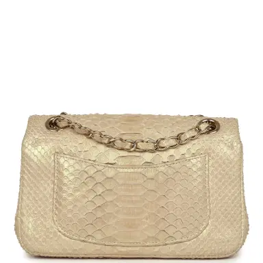 Chanel Pre-owned Chanel Mini Rectangular Flap Bag Iridescent Gold Python Gold Hardware | Thumbnail 4 Chanel Pre-owned Chanel Mini Rectangular Flap Bag Iridescent Gold Python Gold Hardware | Thumbnail 4