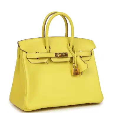 HERMÈS Pre-owned Hermes Birkin 25 Lime Swift Gold Hardware | Thumbnail 2 HERMÈS Pre-owned Hermes Birkin 25 Lime Swift Gold Hardware | Thumbnail 2