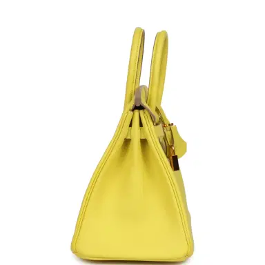 HERMÈS Pre-owned Hermes Birkin 25 Lime Swift Gold Hardware | Thumbnail 3 HERMÈS Pre-owned Hermes Birkin 25 Lime Swift Gold Hardware | Thumbnail 3
