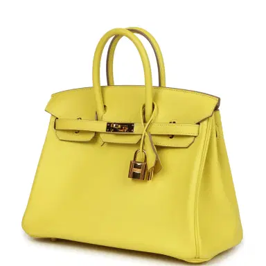 HERMÈS Pre-owned Hermes Birkin 25 Lime Swift Gold Hardware | Thumbnail 5 HERMÈS Pre-owned Hermes Birkin 25 Lime Swift Gold Hardware | Thumbnail 5