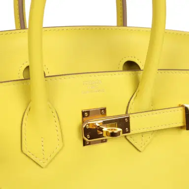 HERMÈS Pre-owned Hermes Birkin 25 Lime Swift Gold Hardware | Thumbnail 7 HERMÈS Pre-owned Hermes Birkin 25 Lime Swift Gold Hardware | Thumbnail 7
