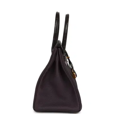 HERMÈS Pre-owned Hermes Birkin 30 Raisin Togo and Matte Alligator Touch Gold Hardware | Thumbnail 3 HERMÈS Pre-owned Hermes Birkin 30 Raisin Togo and Matte Alligator Touch Gold Hardware | Thumbnail 3