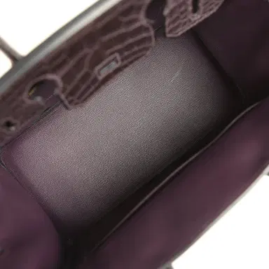HERMÈS Pre-owned Hermes Birkin 30 Raisin Togo and Matte Alligator Touch Gold Hardware | Thumbnail 8 HERMÈS Pre-owned Hermes Birkin 30 Raisin Togo and Matte Alligator Touch Gold Hardware | Thumbnail 8