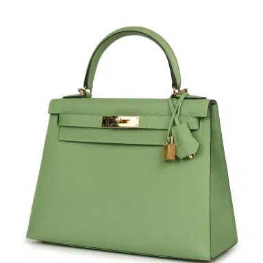 HERMÈS Pre-owned Hermes Kelly Sellier 28 Vert Criquet Epsom Gold Hardware | Thumbnail 5 HERMÈS Pre-owned Hermes Kelly Sellier 28 Vert Criquet Epsom Gold Hardware | Thumbnail 5
