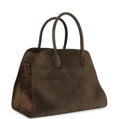 The Row The Row Soft Margaux 12 Bag Nut Brown Suede Silver Hardware | Thumbnail 2 The Row The Row Soft Margaux 12 Bag Nut Brown Suede Silver Hardware | Thumbnail 2