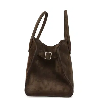 The Row The Row Soft Margaux 12 Bag Nut Brown Suede Silver Hardware | Thumbnail 3 The Row The Row Soft Margaux 12 Bag Nut Brown Suede Silver Hardware | Thumbnail 3