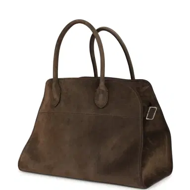 The Row The Row Soft Margaux 12 Bag Nut Brown Suede Silver Hardware | Thumbnail 4 The Row The Row Soft Margaux 12 Bag Nut Brown Suede Silver Hardware | Thumbnail 4
