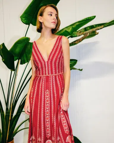 Emporio Sirenuse Nellie Dress with Ballerina Embroidery | Thumbnail 8 Emporio Sirenuse Nellie Dress with Ballerina Embroidery | Thumbnail 8