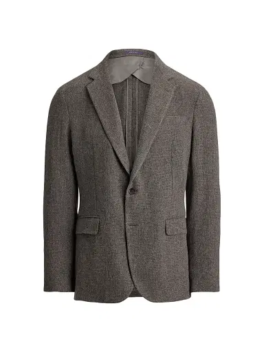 Ralph Lauren Purple Label Men's Hadley Hand-Tailored Cashmere Jacket - Medium Grey | Thumbnail 1 Ralph Lauren Purple Label Men's Hadley Hand-Tailored Cashmere Jacket - Medium Grey | Thumbnail 1