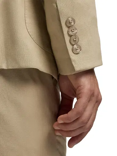 Ralph Lauren Purple Label Men's Hadley Hand-Tailored Silk-Linen Jacket - Champagne - Size 48 | Thumbnail 7 Ralph Lauren Purple Label Men's Hadley Hand-Tailored Silk-Linen Jacket - Champagne - Size 48 | Thumbnail 7