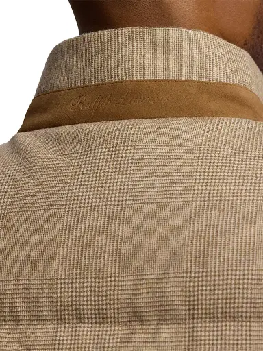 Ralph Lauren Purple Label Men's Whitwell Plaid Wool Down Vest - Light Brown | Thumbnail 7 Ralph Lauren Purple Label Men's Whitwell Plaid Wool Down Vest - Light Brown | Thumbnail 7