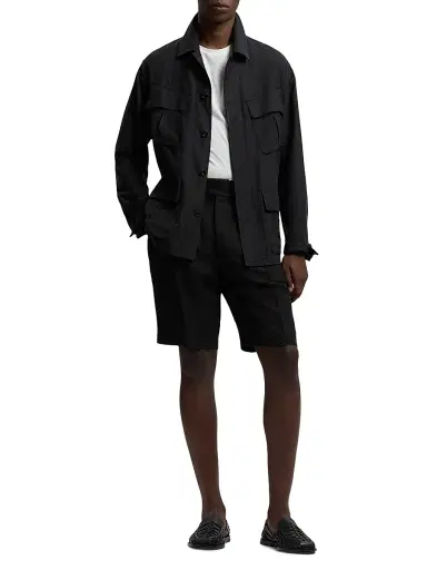 Ralph Lauren Purple Label Men's Silk-Linen Field Jacket | Thumbnail 2 Ralph Lauren Purple Label Men's Silk-Linen Field Jacket | Thumbnail 2