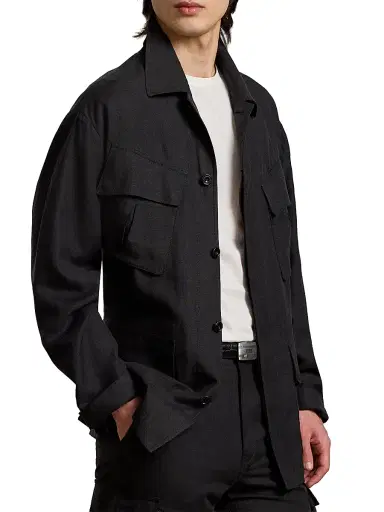 Ralph Lauren Purple Label Men's Silk-Linen Field Jacket | Thumbnail 6 Ralph Lauren Purple Label Men's Silk-Linen Field Jacket | Thumbnail 6
