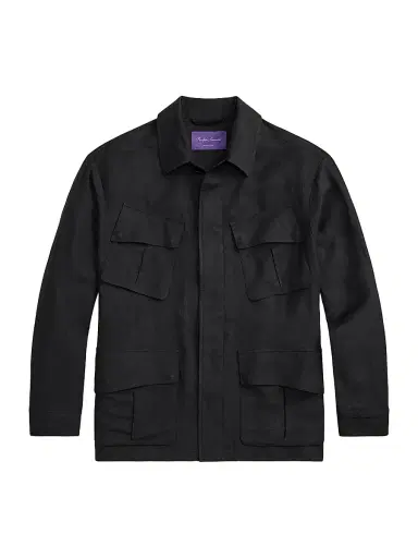 Ralph Lauren Purple Label Men's Silk-Linen Field Jacket | Thumbnail 1 Ralph Lauren Purple Label Men's Silk-Linen Field Jacket | Thumbnail 1