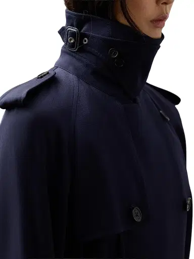 Ralph Lauren Collection Women's Alecia Belted Wool Longline Trench Coat - Icon Navy | Thumbnail 7 Ralph Lauren Collection Women's Alecia Belted Wool Longline Trench Coat - Icon Navy | Thumbnail 7