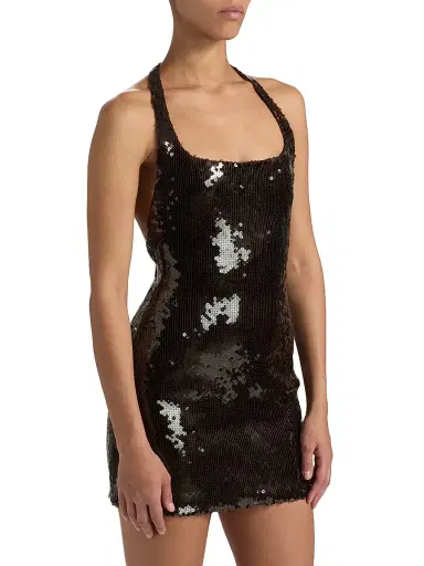 16Arlington Women's Syre Sequined Halter Minidress - Nocciola - Size 10 | Thumbnail 4 16Arlington Women's Syre Sequined Halter Minidress - Nocciola - Size 10 | Thumbnail 4