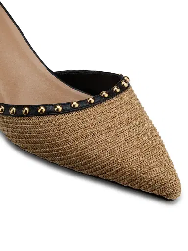 Ulla Johnson Women's Hera 50MM Raffia & Leather Pumps | Thumbnail 6 Ulla Johnson Women's Hera 50MM Raffia & Leather Pumps | Thumbnail 6