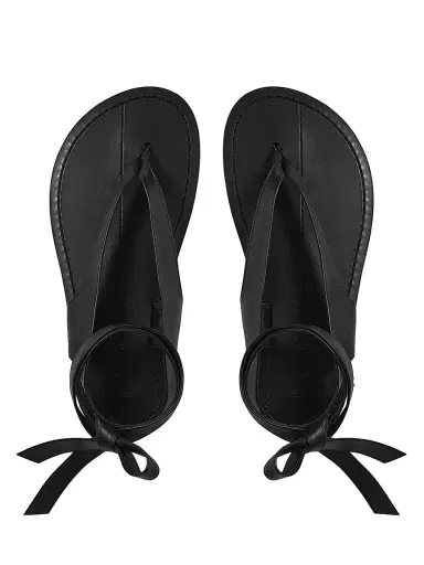A.Emery Women's Elmer Ankle Tie Sandals - Black | Thumbnail 3 A.Emery Women's Elmer Ankle Tie Sandals - Black | Thumbnail 3