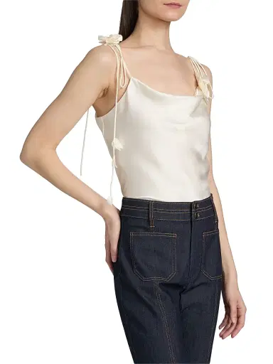Cinq à Sept Women's Trailing Flower Marta Silk Cami - | Thumbnail 4 Cinq à Sept Women's Trailing Flower Marta Silk Cami - | Thumbnail 4