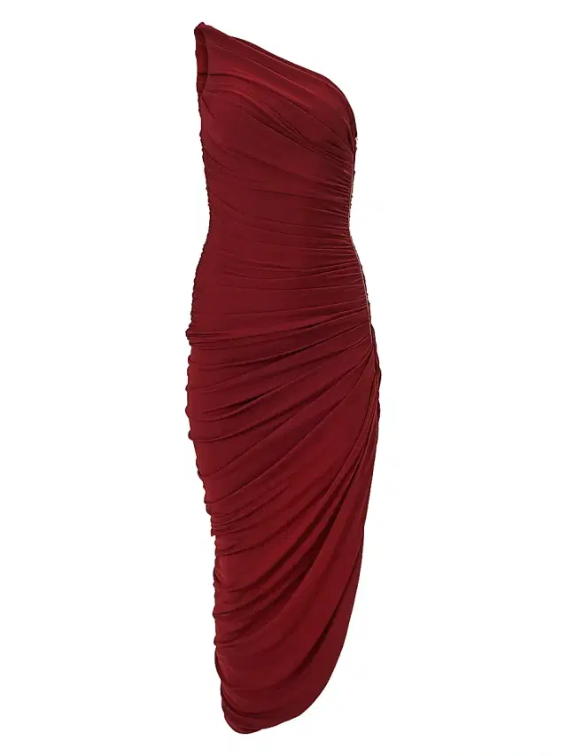 Women's Ruched One-Shoulder Cocktail Dress - Rioja Women's Ruched One-Shoulder Cocktail Dress - Rioja