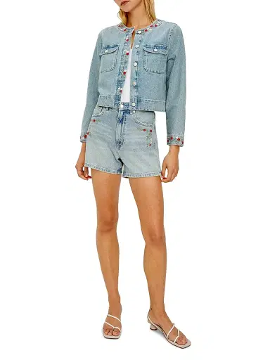 Rails Women's Rancho High-Rise Denim Shorts - Dainty Rose | Thumbnail 2 Rails Women's Rancho High-Rise Denim Shorts - Dainty Rose | Thumbnail 2