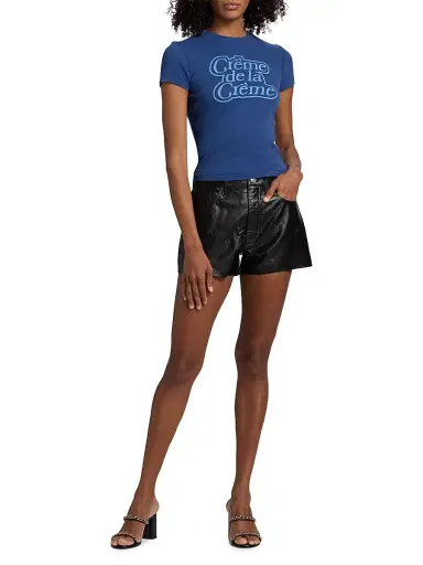 RE/DONE Women's Crème De La Crème Cotton Baby T-Shirt | Thumbnail 2 RE/DONE Women's Crème De La Crème Cotton Baby T-Shirt | Thumbnail 2