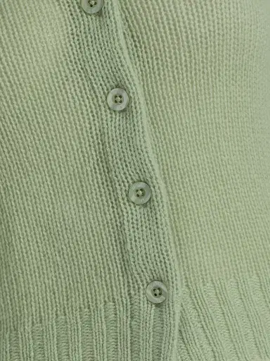 RE/DONE Women's Cashmere Slim-Fit Crop Cardigan - Melon - Size Large | Thumbnail 7 RE/DONE Women's Cashmere Slim-Fit Crop Cardigan - Melon - Size Large | Thumbnail 7