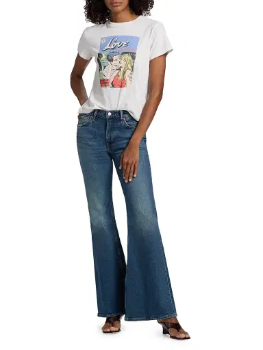 RE/DONE Women's Graphic Cotton T-Shirt - Vintage White - Size Large | Thumbnail 2 RE/DONE Women's Graphic Cotton T-Shirt - Vintage White - Size Large | Thumbnail 2