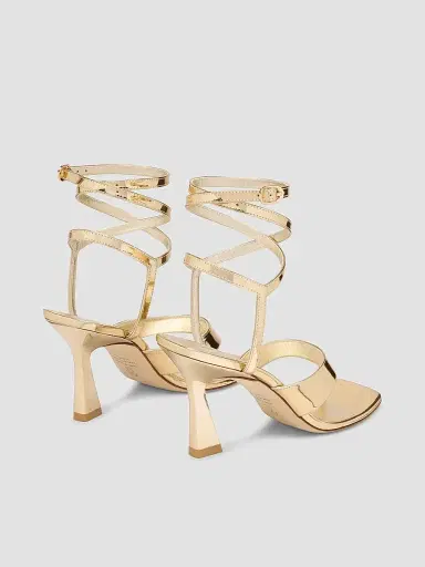 Stuart Weitzman Women's Vinnie 85MM Wrap Thong Leather Sandals - Platino | Thumbnail 4 Stuart Weitzman Women's Vinnie 85MM Wrap Thong Leather Sandals - Platino | Thumbnail 4