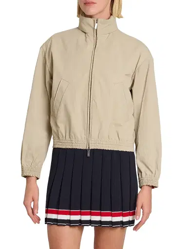 Thom Browne Women's Striped Track Jacket - Beige | Thumbnail 3 Thom Browne Women's Striped Track Jacket - Beige | Thumbnail 3