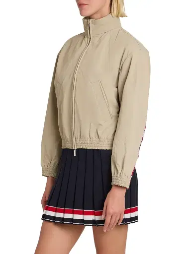 Thom Browne Women's Striped Track Jacket - Beige | Thumbnail 4 Thom Browne Women's Striped Track Jacket - Beige | Thumbnail 4