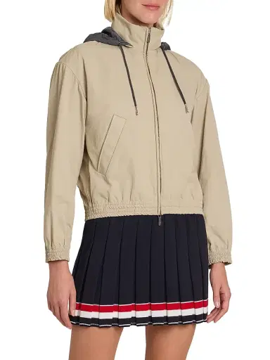 Thom Browne Women's Striped Track Jacket - Beige | Thumbnail 6 Thom Browne Women's Striped Track Jacket - Beige | Thumbnail 6
