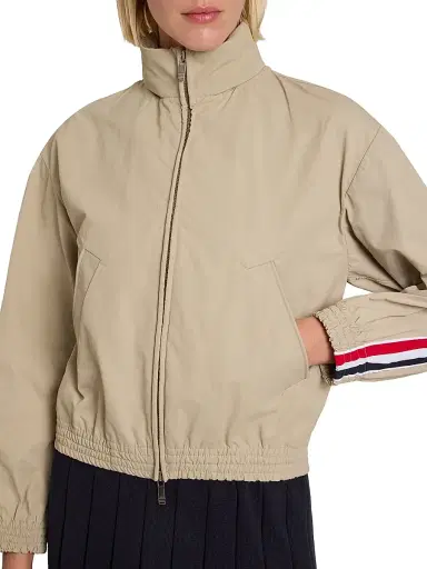 Thom Browne Women's Striped Track Jacket - Beige | Thumbnail 7 Thom Browne Women's Striped Track Jacket - Beige | Thumbnail 7