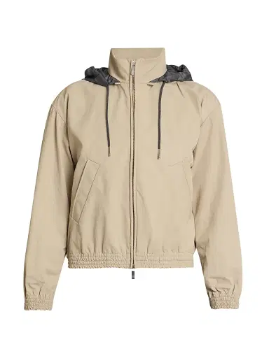 Thom Browne Women's Striped Track Jacket - Beige | Thumbnail 1 Thom Browne Women's Striped Track Jacket - Beige | Thumbnail 1