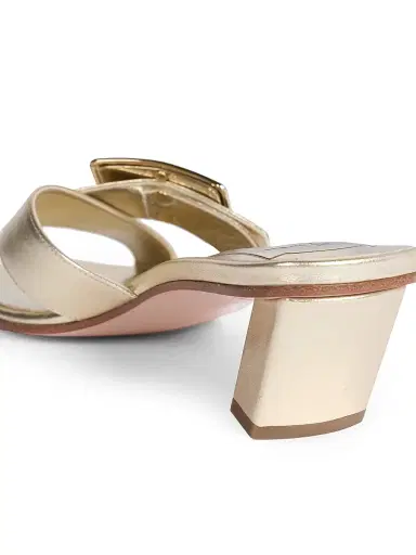 Roger Vivier Women's 45MM Metallic Leather Mules - Oro Chiaro - Size 7 | Thumbnail 6 Roger Vivier Women's 45MM Metallic Leather Mules - Oro Chiaro - Size 7 | Thumbnail 6