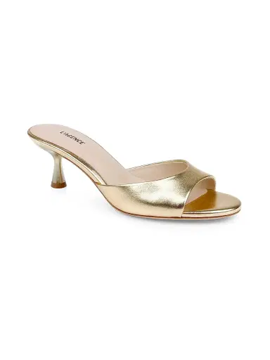 L'AGENCE Women's Arleen 55MM Leather Sandals - Gold Leather | Thumbnail 2 L'AGENCE Women's Arleen 55MM Leather Sandals - Gold Leather | Thumbnail 2