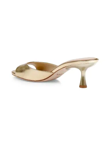 L'AGENCE Women's Arleen 55MM Leather Sandals - Gold Leather | Thumbnail 3 L'AGENCE Women's Arleen 55MM Leather Sandals - Gold Leather | Thumbnail 3