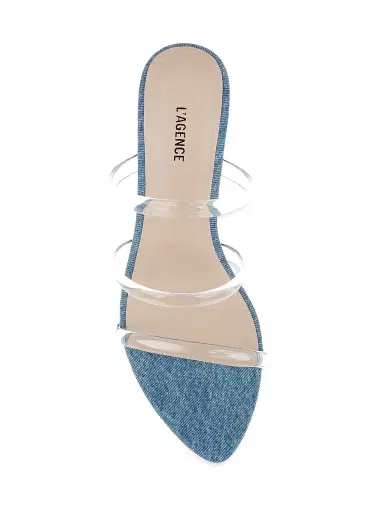 L'AGENCE Women's Ludovica 60MM Sandals - Light Blue | Thumbnail 4 L'AGENCE Women's Ludovica 60MM Sandals - Light Blue | Thumbnail 4