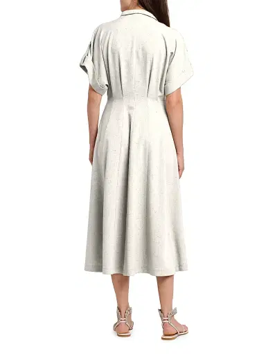 Alberta Ferretti Women's Fit & Flare Midi-Shirtdress | Thumbnail 5 Alberta Ferretti Women's Fit & Flare Midi-Shirtdress | Thumbnail 5