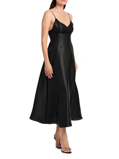 Alberta Ferretti Women's Silk Midi-Dress | Thumbnail 4 Alberta Ferretti Women's Silk Midi-Dress | Thumbnail 4