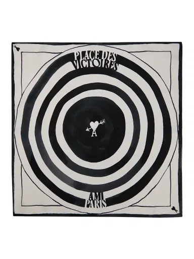 AMI PARIS Men's Place Des Victoires Silk Scarf | Thumbnail 1 AMI PARIS Men's Place Des Victoires Silk Scarf | Thumbnail 1