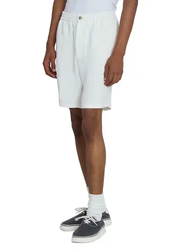 AMI Paris Men's Linen-Blend Shorts - Blanc Creme | Thumbnail 4 AMI Paris Men's Linen-Blend Shorts - Blanc Creme | Thumbnail 4