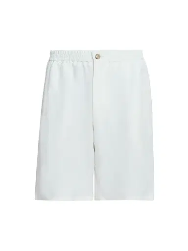 AMI Paris Men's Linen-Blend Shorts - Blanc Creme | Thumbnail 1 AMI Paris Men's Linen-Blend Shorts - Blanc Creme | Thumbnail 1