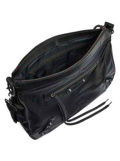 Balenciaga Men's Le City Moto Shoulder Bag - Black | Thumbnail 6 Balenciaga Men's Le City Moto Shoulder Bag - Black | Thumbnail 6