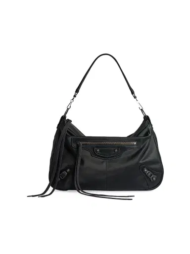 Balenciaga Men's Le City Moto Shoulder Bag - Black | Thumbnail 7 Balenciaga Men's Le City Moto Shoulder Bag - Black | Thumbnail 7