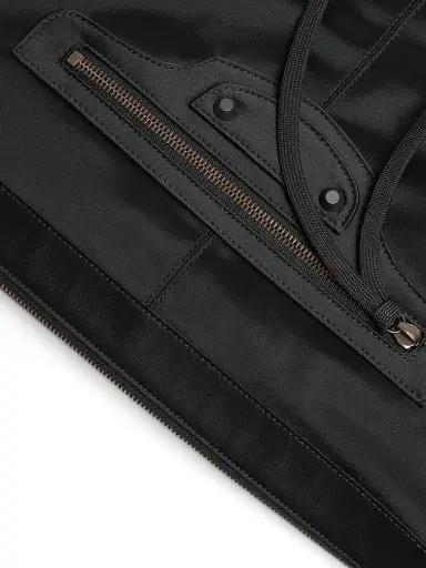 Balenciaga Men's Le City Moto Shoulder Bag - Black | Thumbnail 8 Balenciaga Men's Le City Moto Shoulder Bag - Black | Thumbnail 8