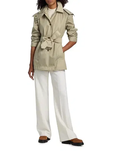 Burberry Women's Tilgate Belted Mini Trench Coat - Sparrow Beige | Thumbnail 2 Burberry Women's Tilgate Belted Mini Trench Coat - Sparrow Beige | Thumbnail 2